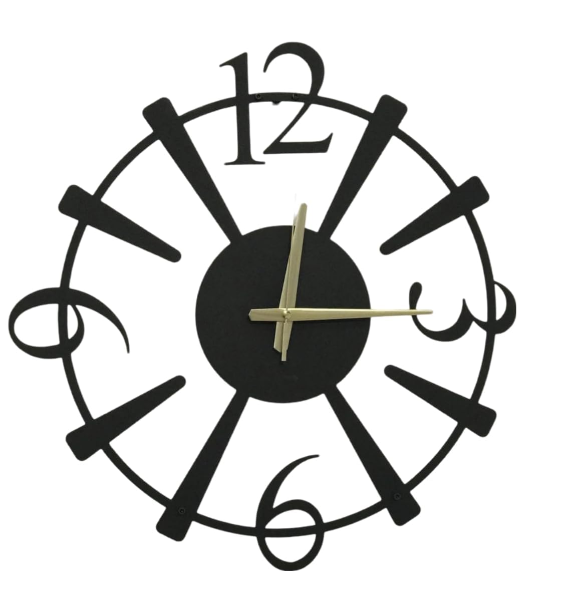 PRAMUKH FASHION Wall Clock Stylish Metal Analog Wall Clock for Living Room, Bedroom, Office, Kitchen, Home and Hall | Antique Fancy Big Size Modern Wall Watch (Style-10, Size-40 CM)
