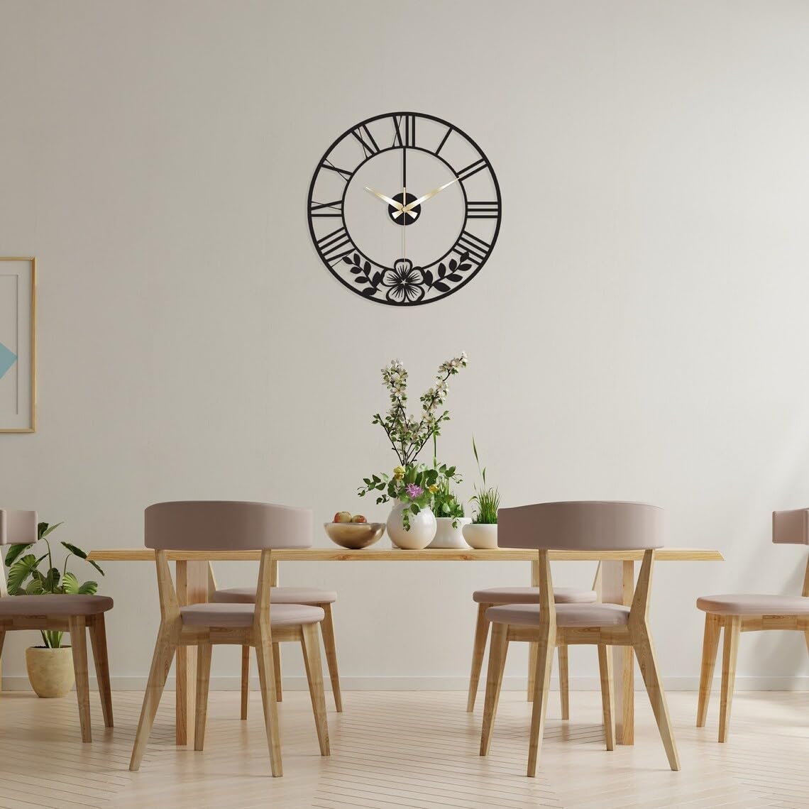 PRAMUKH FASHION Wall Clock Stylish Metal Analog Wall Clock for Living Room, Bedroom, Office, Kitchen, Home and Hall | Antique Fancy Big Size Modern Wall Watch (Style-10, Size-40 CM)