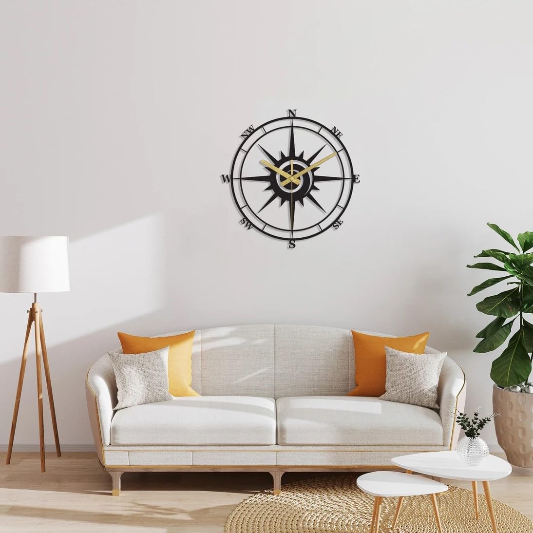 PRAMUKH FASHION Wall Clock Stylish Metal Analog Wall Clock for Living Room, Bedroom, Office, Kitchen, Home and Hall | Antique Fancy Big Size Modern Wall Watch (Style-10, Size-40 CM)