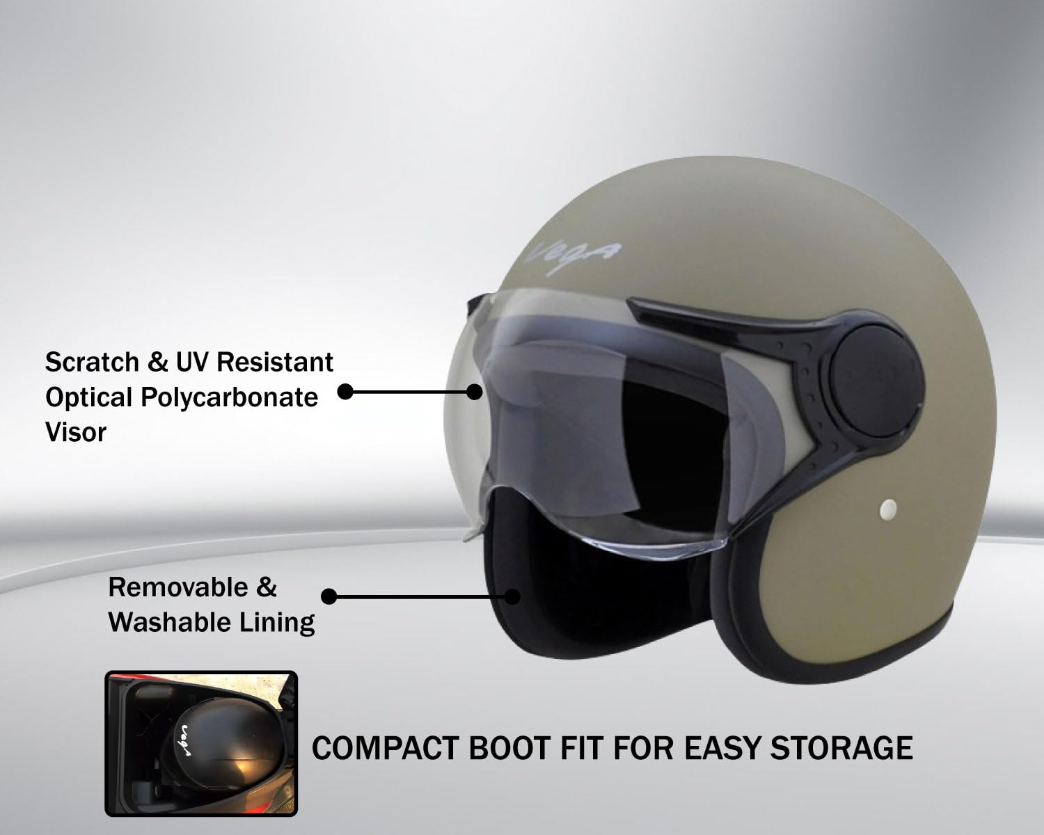 Jet W/Visor Dull Desert Storm Helmet-M