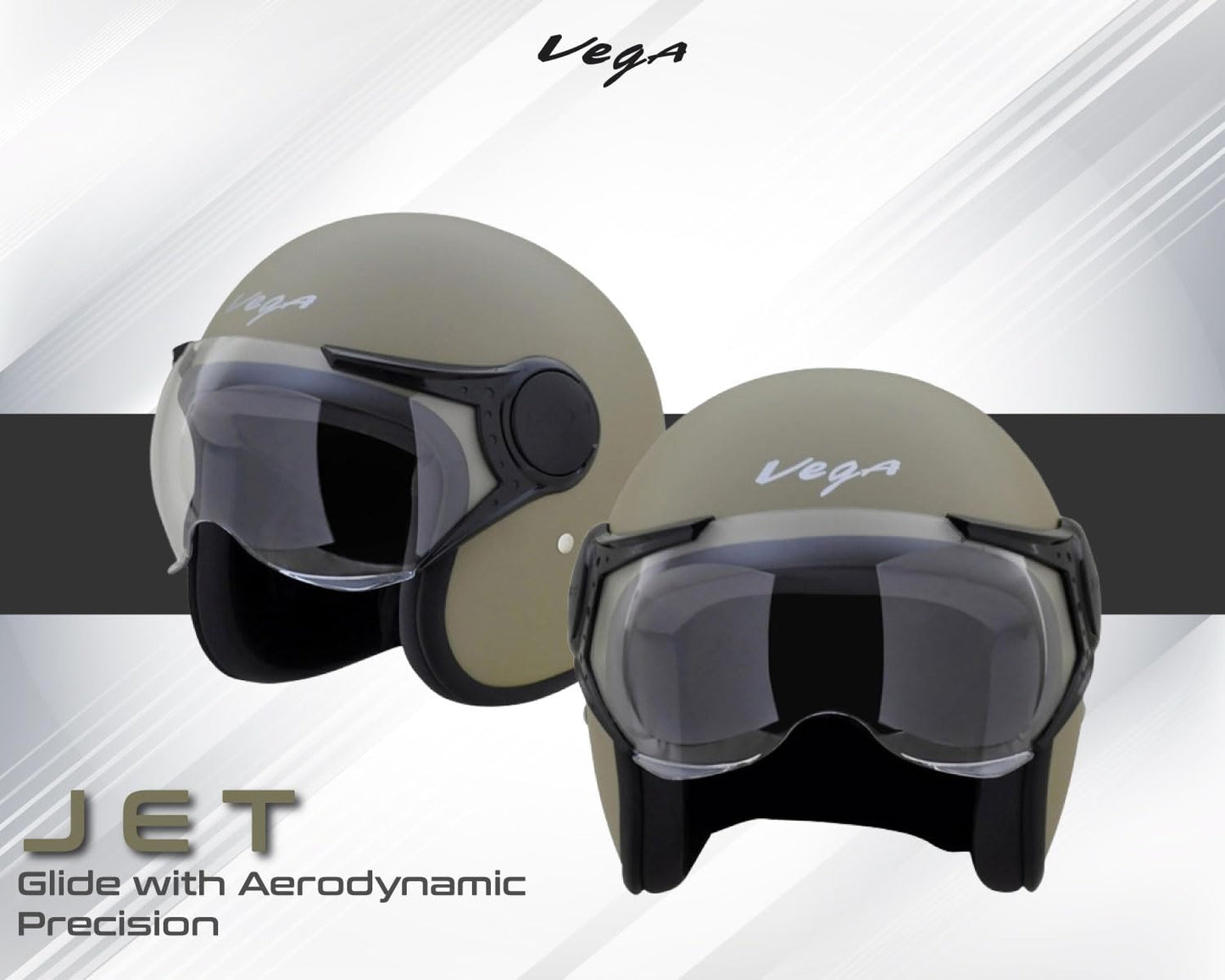 Jet W/Visor Dull Desert Storm Helmet-M