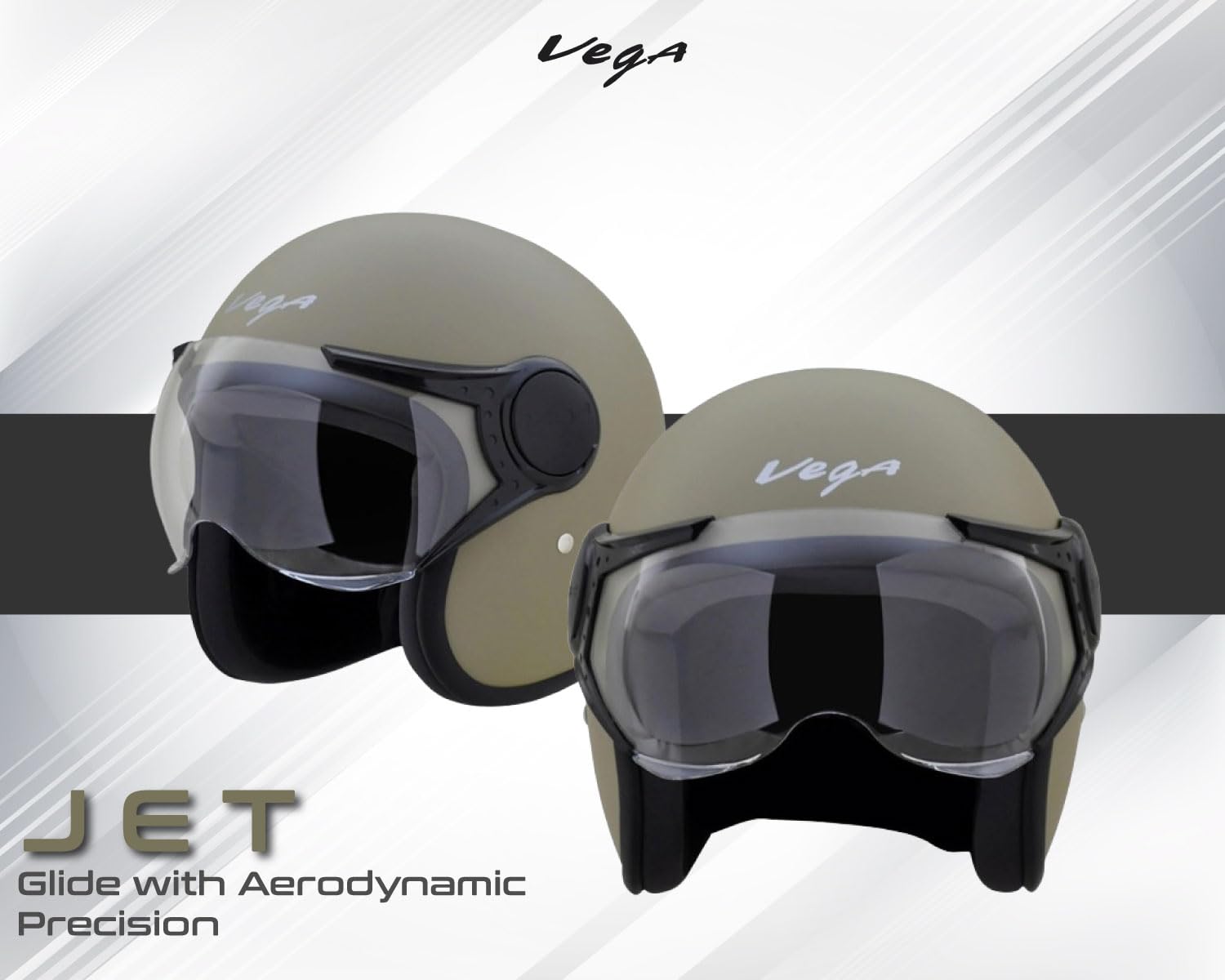 Jet W/Visor Dull Desert Storm Helmet-M